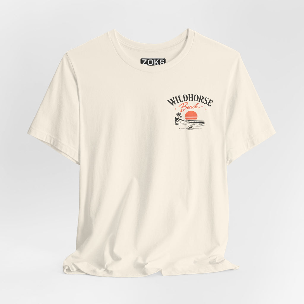 Wildhorse Beach Vintage Sunset Tee – Women's Coastal Aesthetic Shirt