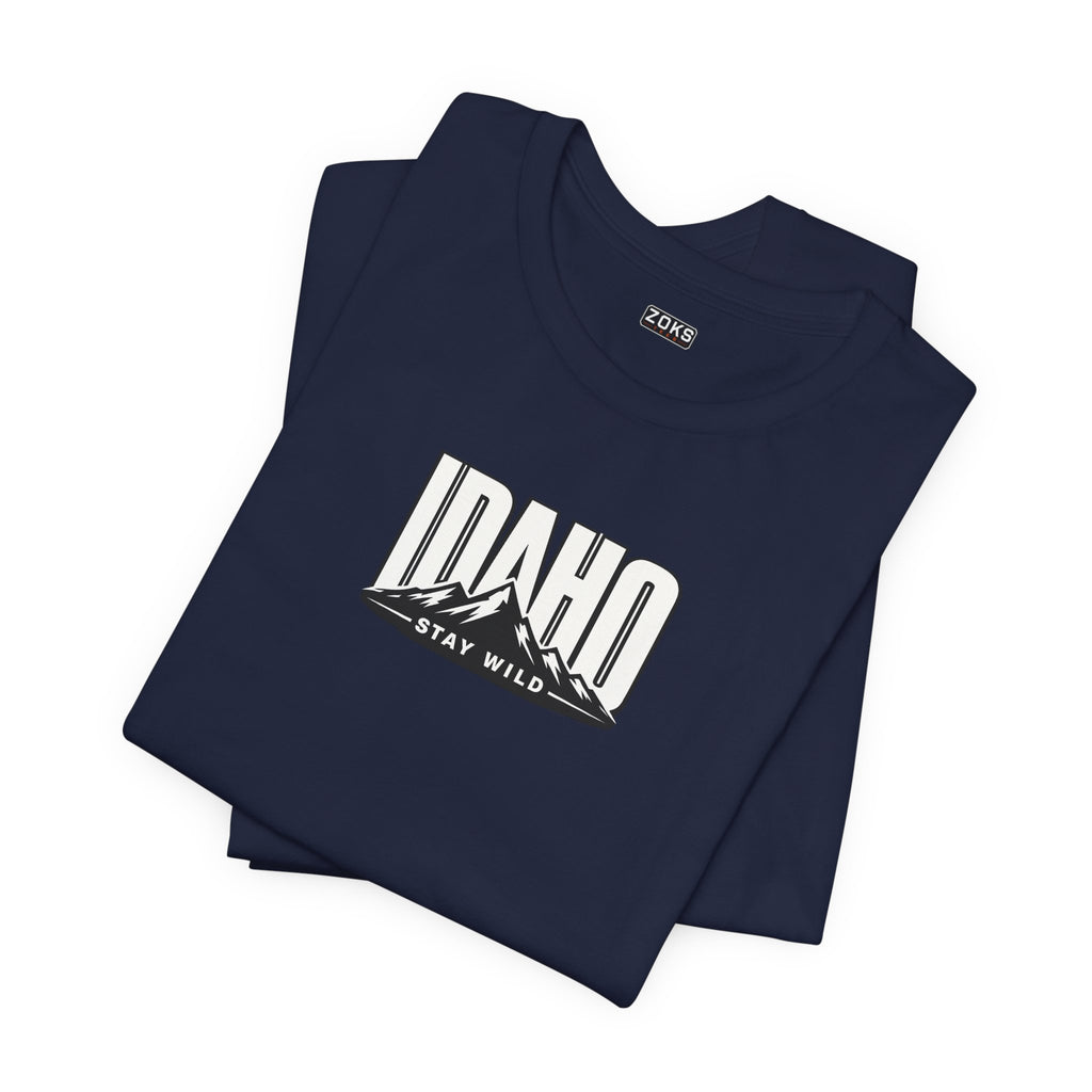 Idaho 'Stay Wild' Mountain State T-Shirt — Outdoor Adventure Tee