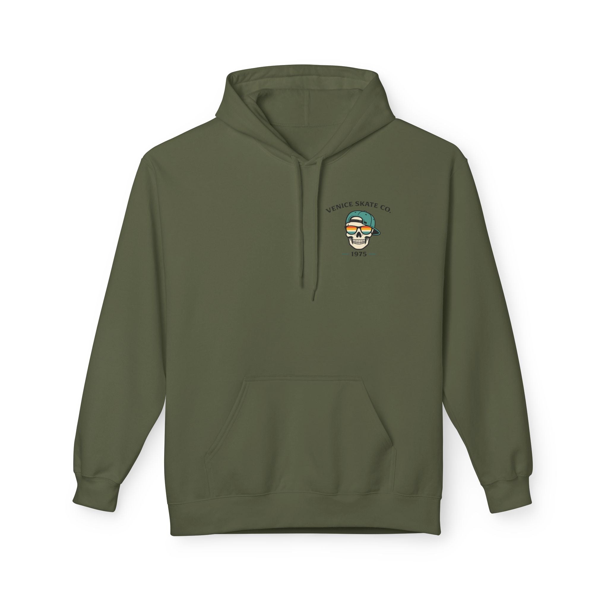 Venice Skate Co. Skull Palm Skateboard Hoodie — Retro Venice, California Pullover