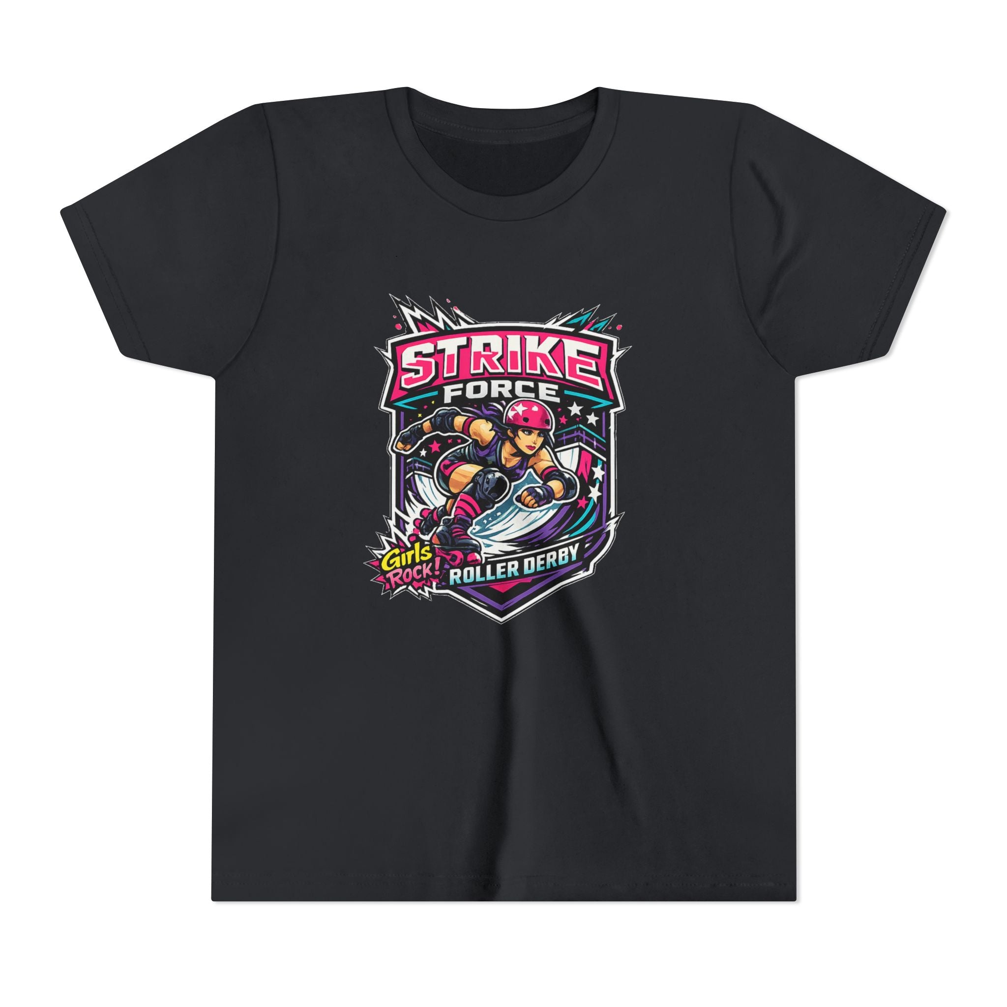 Strike Force Roller Derby Youth Tee — Kids' Roller Derby Graphic Shirt