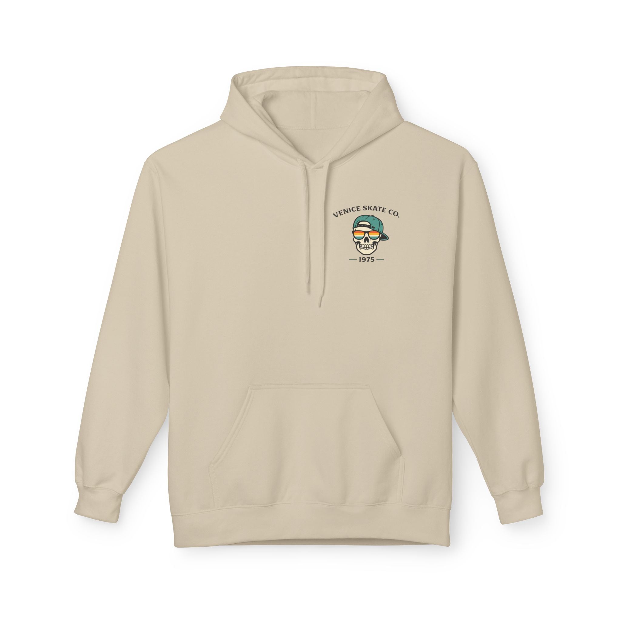 Venice Skate Co. Skull Palm Skateboard Hoodie — Retro Venice, California Pullover