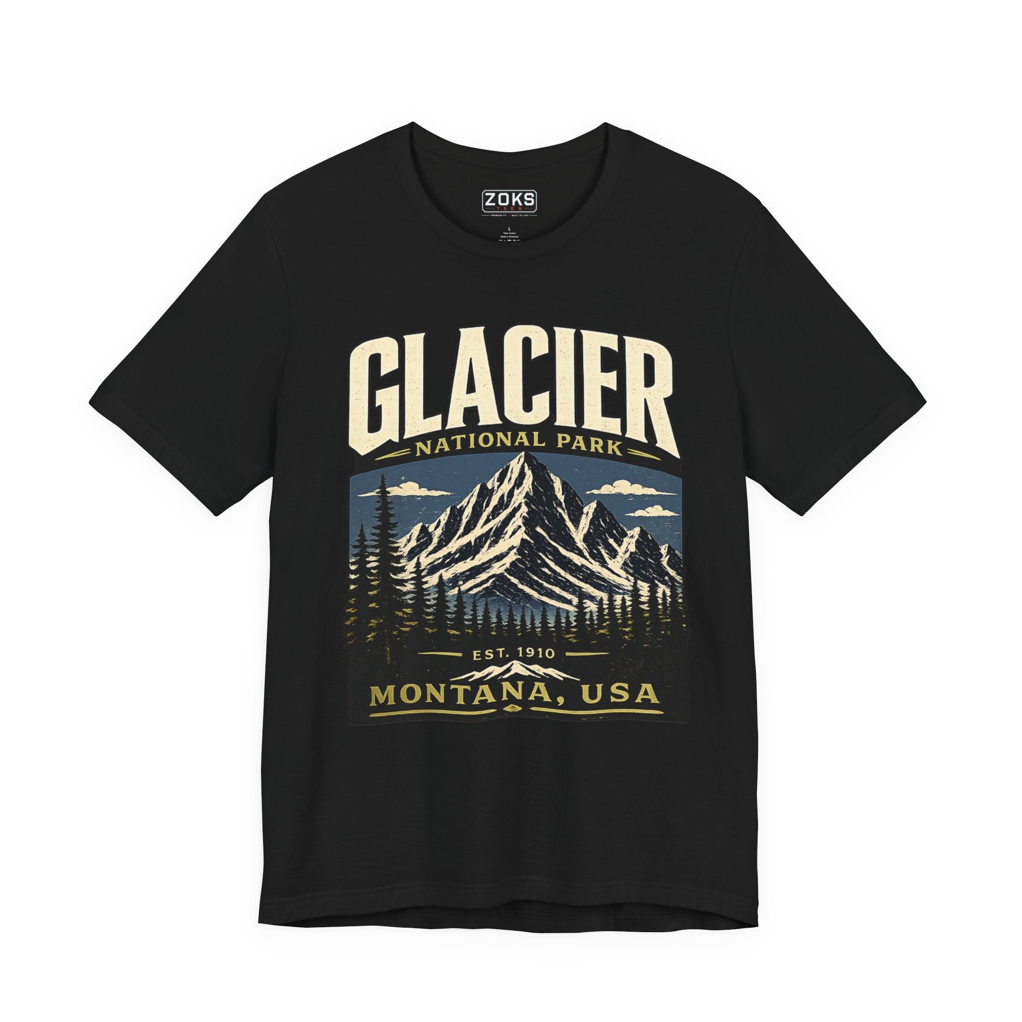 Glacier National Park Vintage Montana Mountain T-Shirt