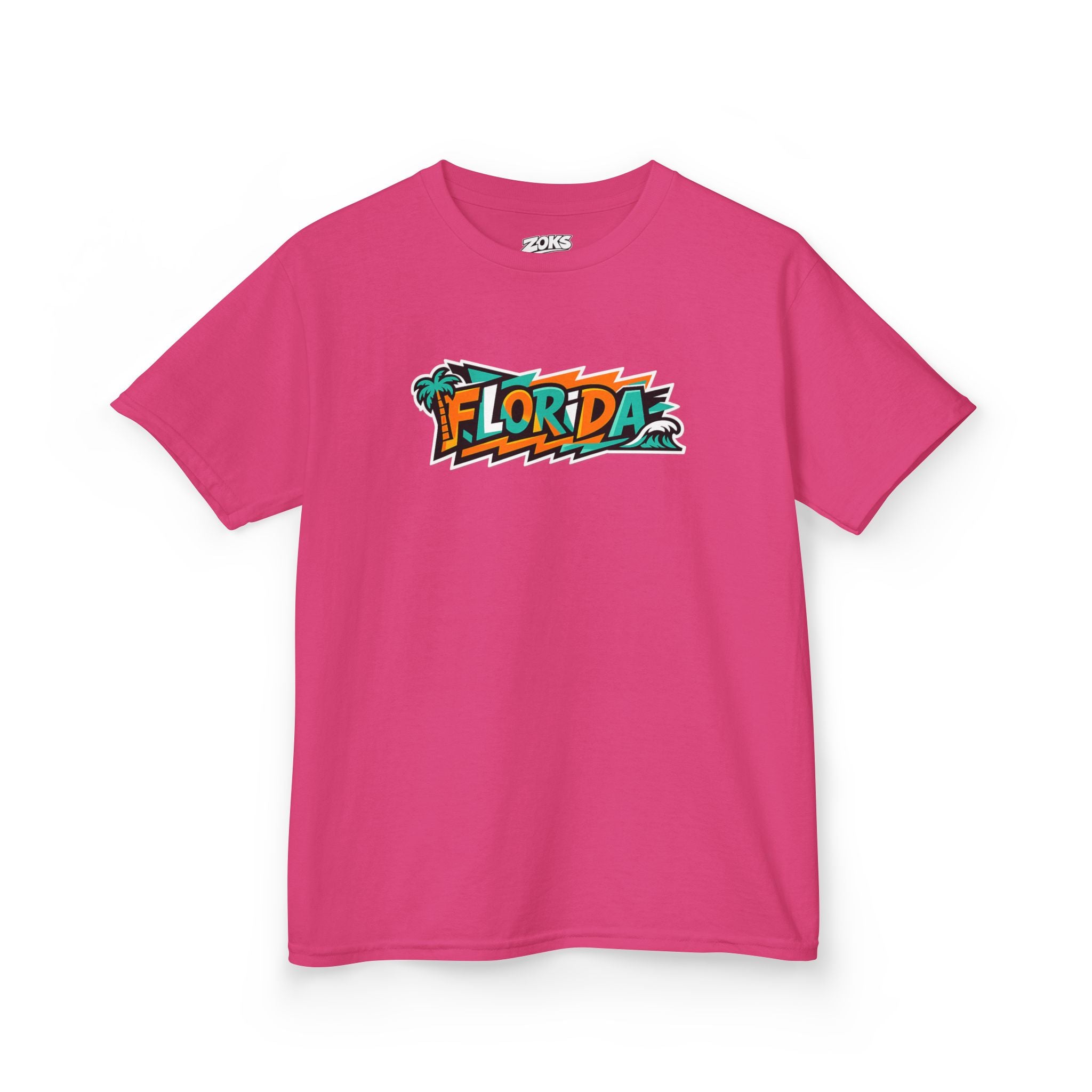 Florida Kids Tropical Beach Surf Tee — Kids Beach Vacation T‑Shirt