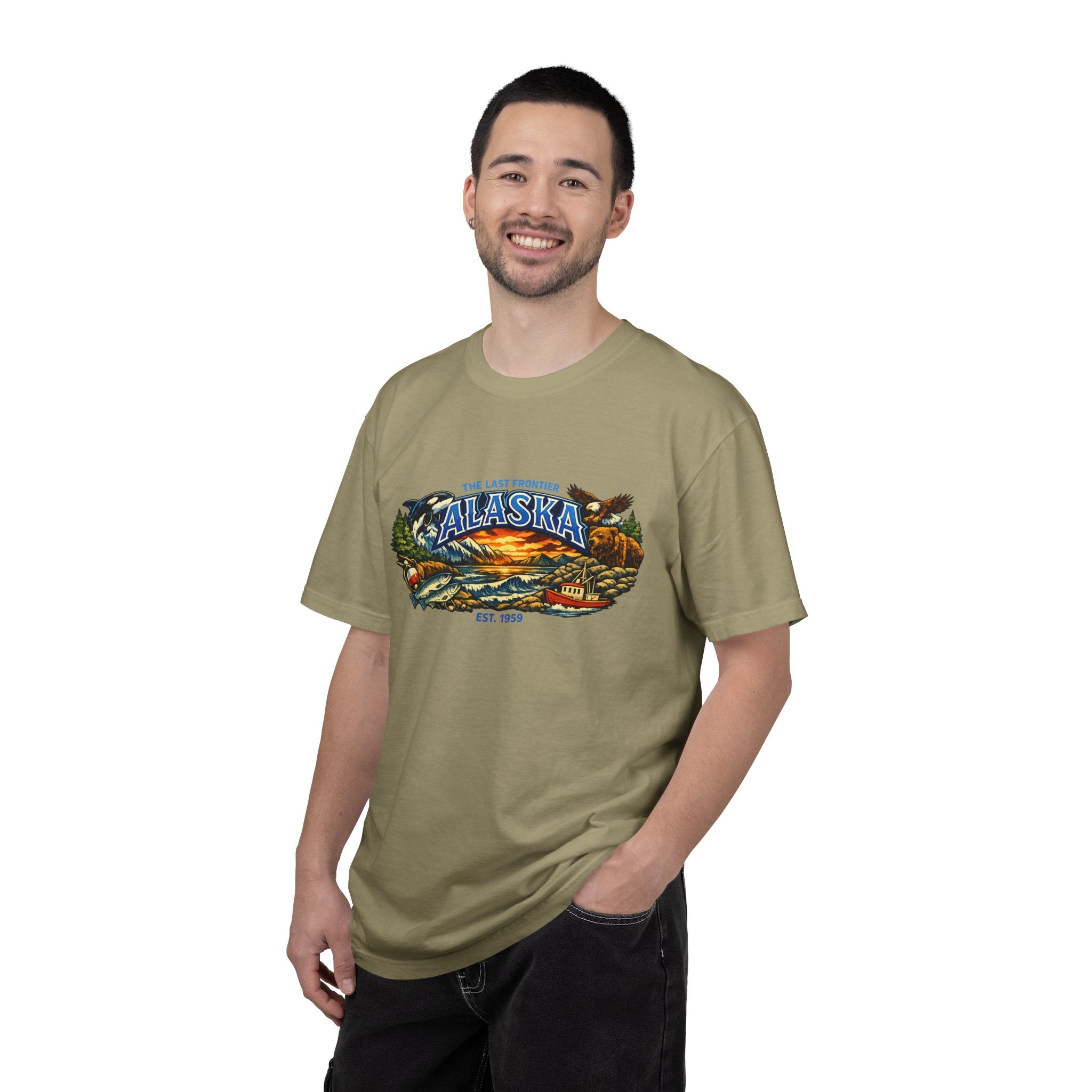 Alaska Scenic T-Shirt — Vintage Wilderness Sunset Tee