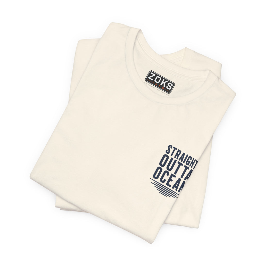 Straight Outta Ocean Retro Sunset Beach T-Shirt