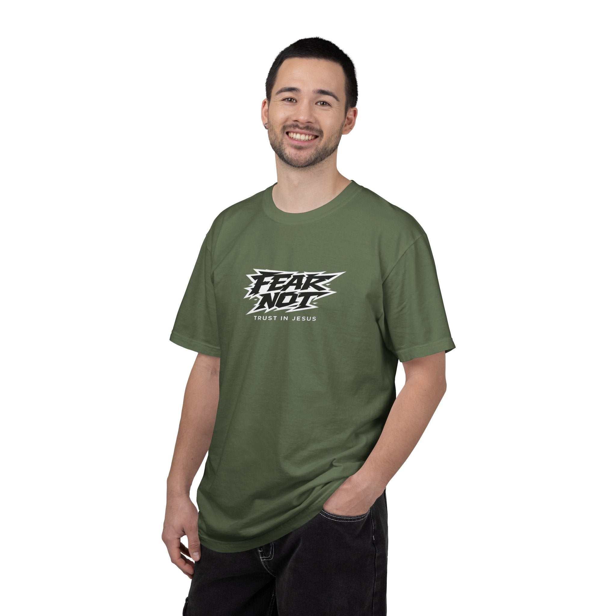 Fear Not - Trust in Jesus T-Shirt — Vintage Olive Christian Tee