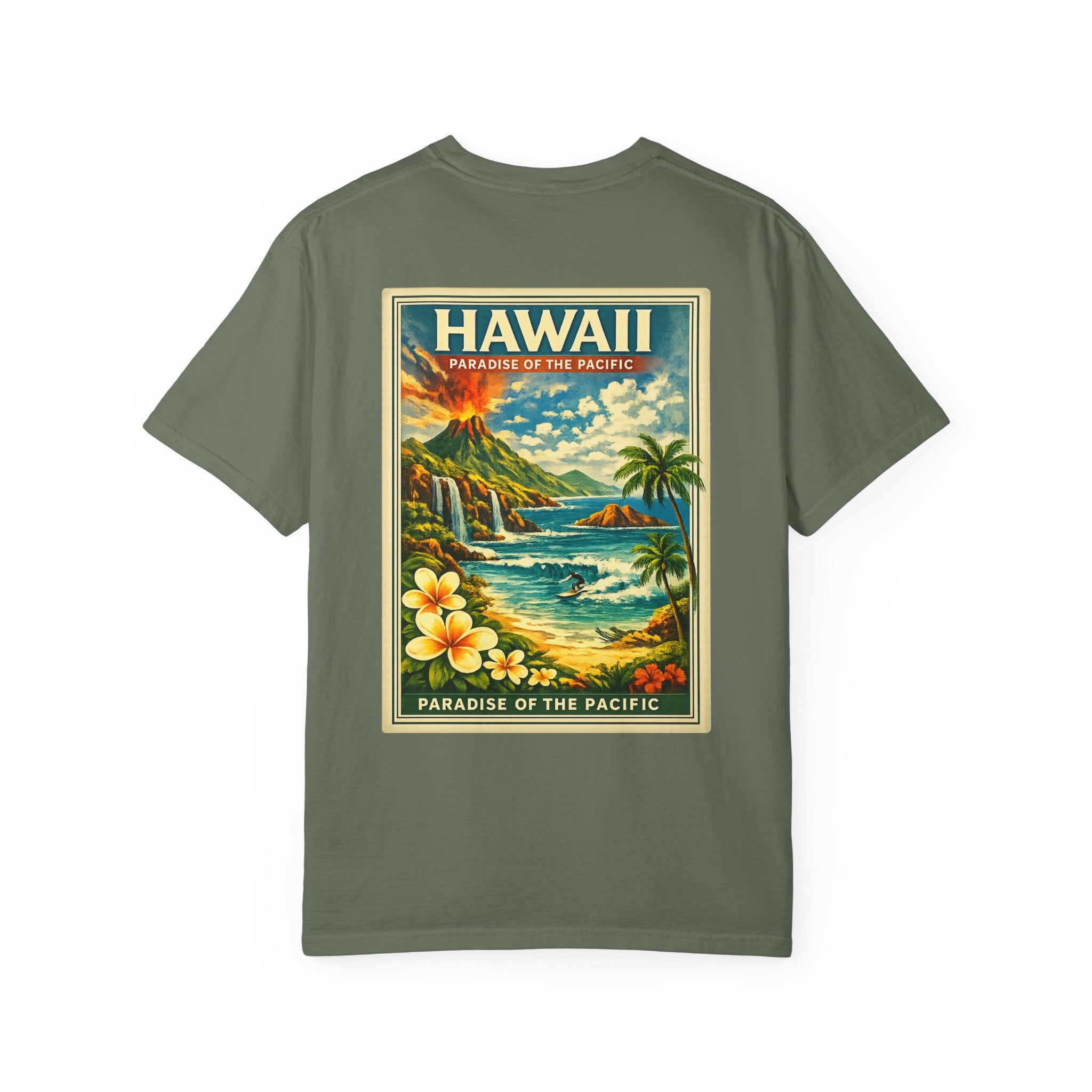 Hawaii Vintage Postcard T-Shirt — Paradise of the Pacific Graphic