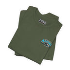 Alaska The Last Frontier T-Shirt – Orca Sunset Graphic Tee, Vintage Outdoor Travel Shirt, Nature Adventure Back Print Tee