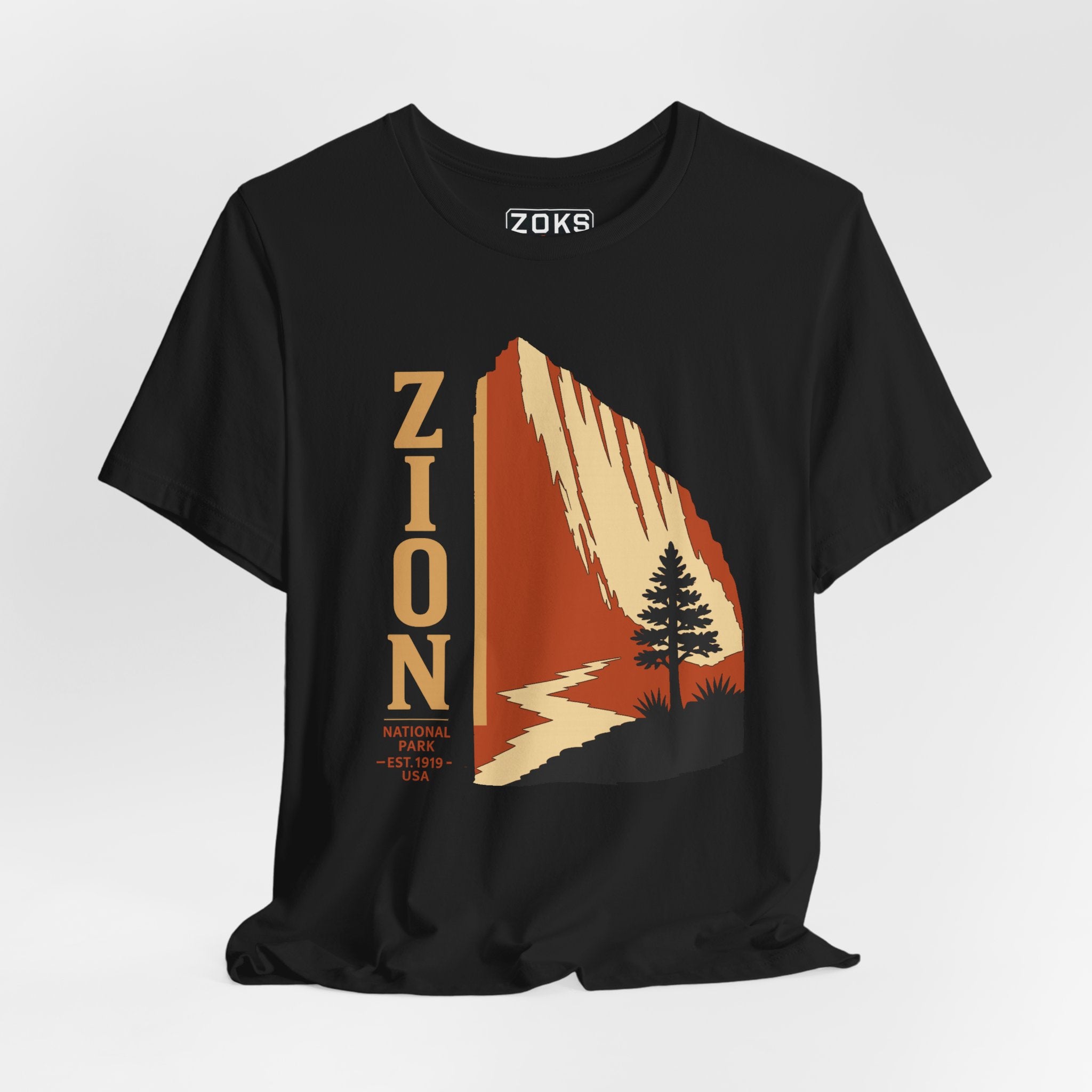 Zion National Park Vintage Sunset T-Shirt — Retro Hiking Tee