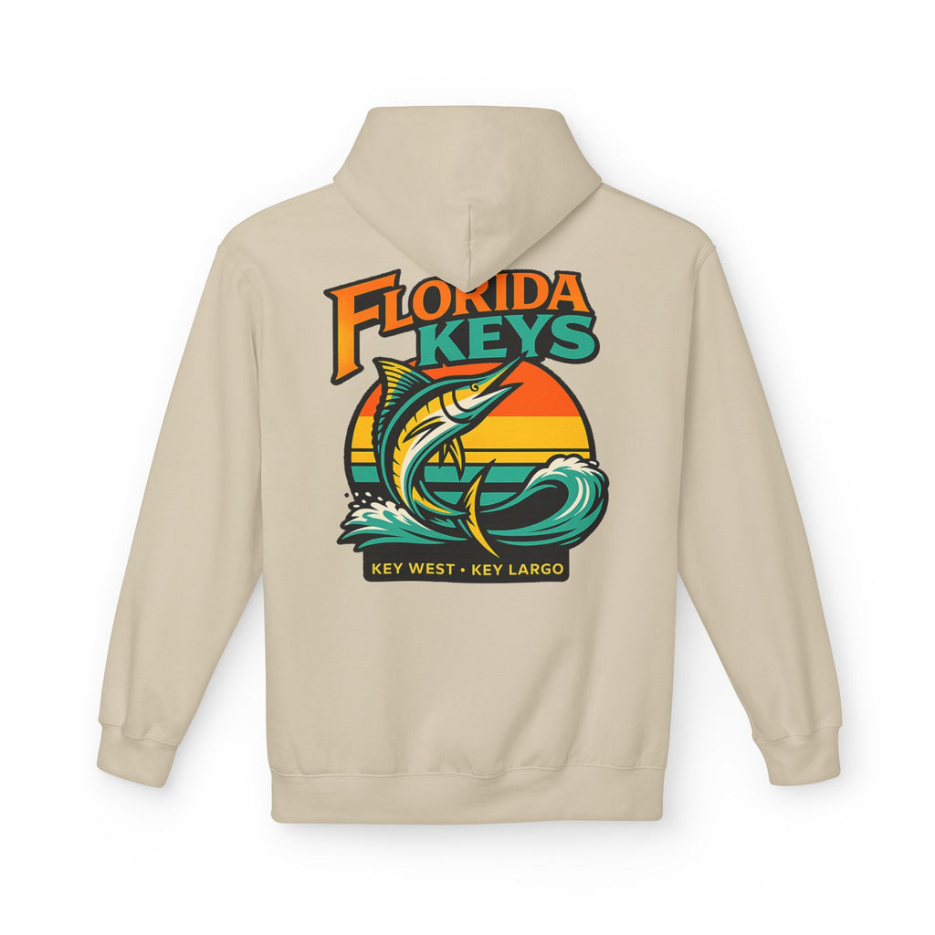 Florida Keys Fishing Hoodie — Key West Key Largo Sunset Marlin Design