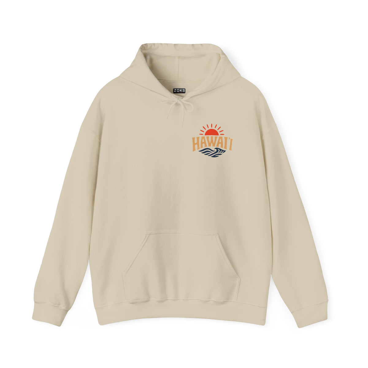Hawai'i Lava Coast Surf Hoodie | Vintage Wave, Volcano & Palm Tree Graphic Sweatshirt