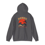 Hawai'i Lava Coast Surf Hoodie | Vintage Wave, Volcano & Palm Tree Graphic Sweatshirt