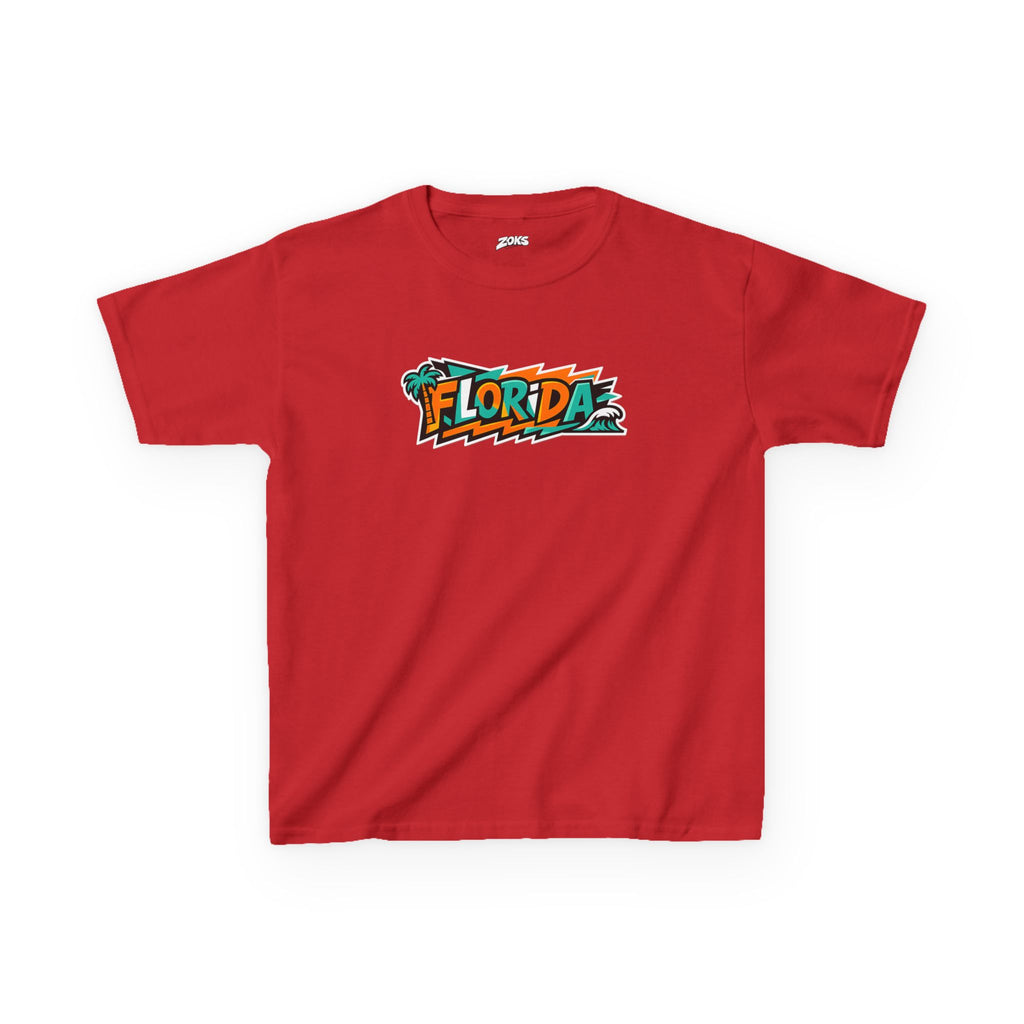 Kids Tropical Beach Surf T-Shirt — Florida Vacation Tee