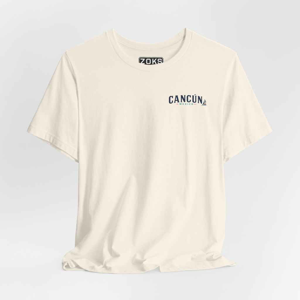 Cancún Mexico Sunset Sail T-Shirt — Beach Vacation Tee