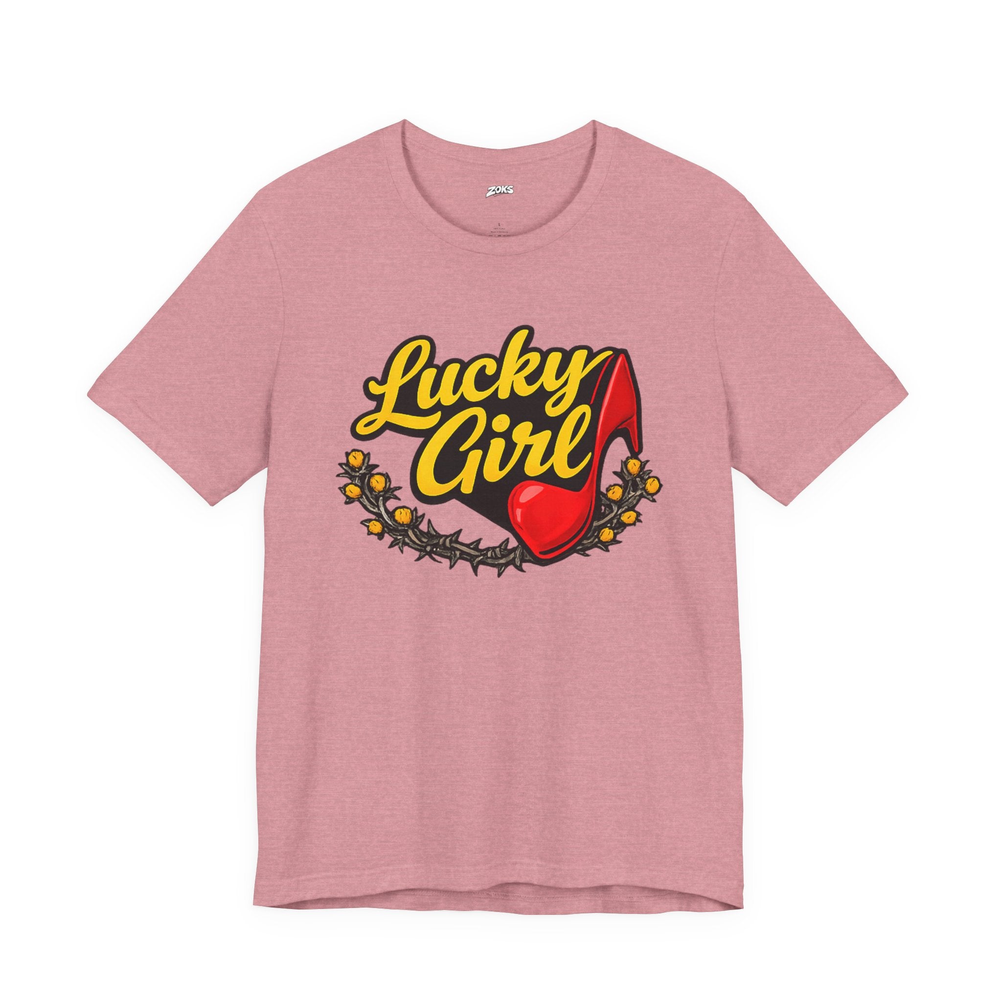 Lucky Girl Tee — Vintage Red Shoe Graphic T-Shirt