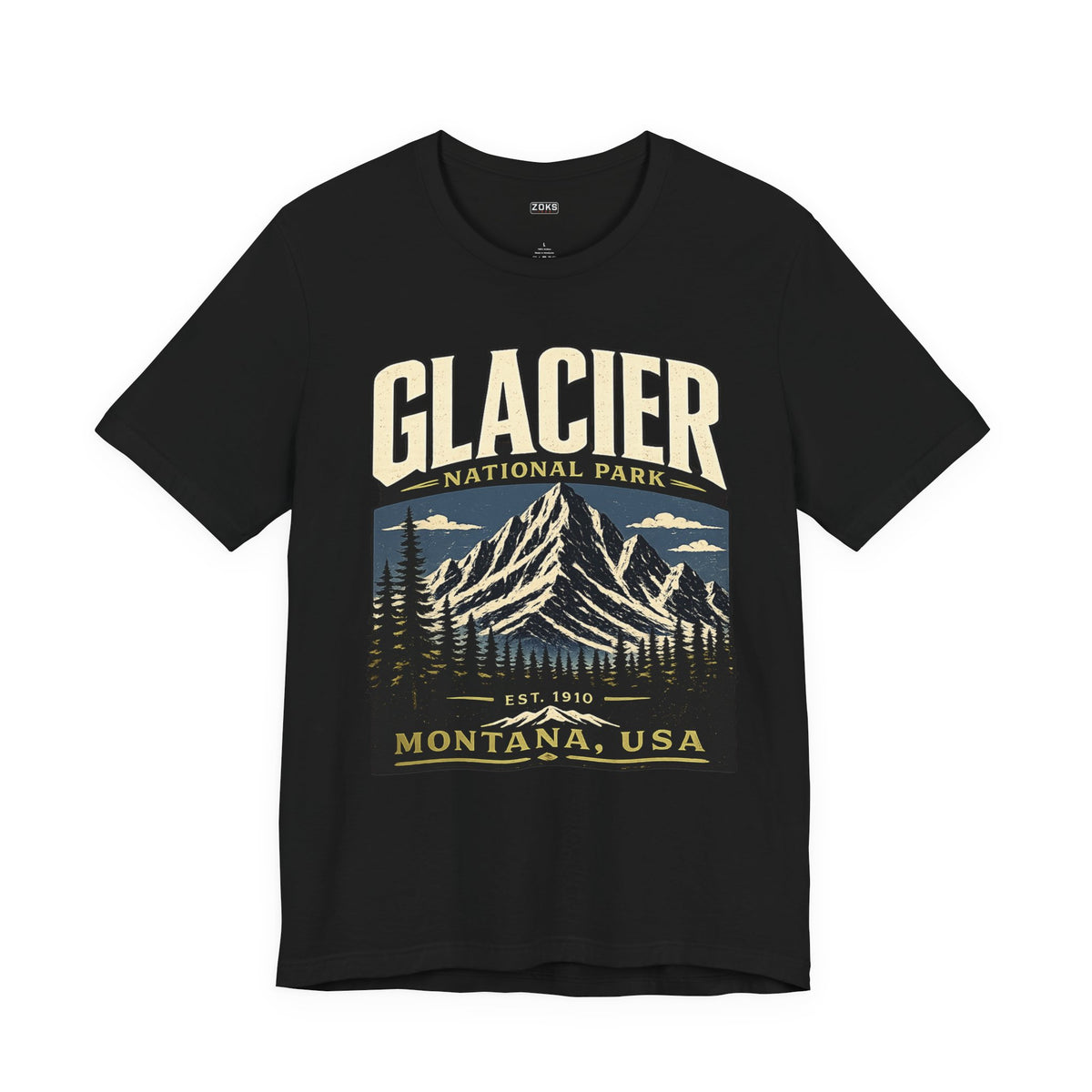 Glacier National Park Vintage Montana Mountain T-Shirt