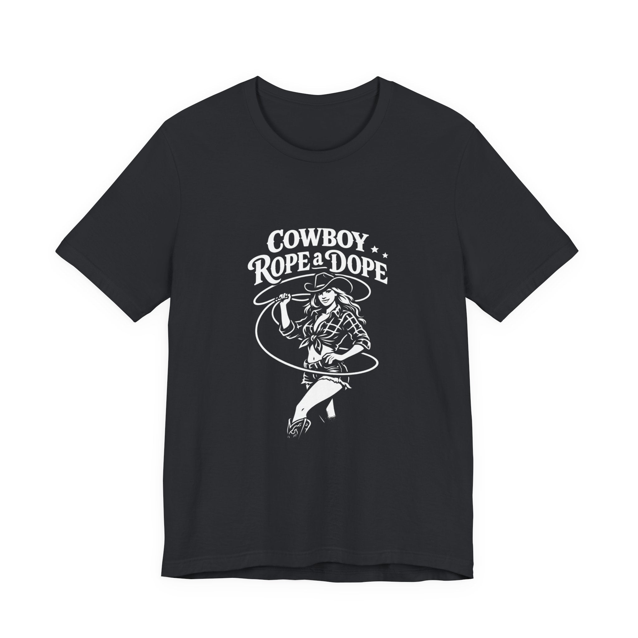 Cowboy Rope a Dope Graphic Tee — Retro Cowgirl Western T‑Shirt