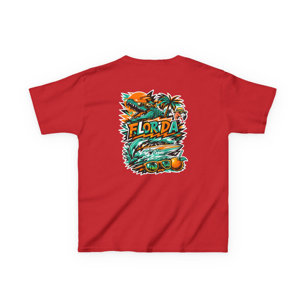 Kids Tropical Beach Surf T-Shirt — Florida Vacation Tee
