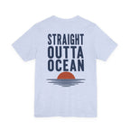 Straight Outta Ocean Retro Sunset Beach T-Shirt