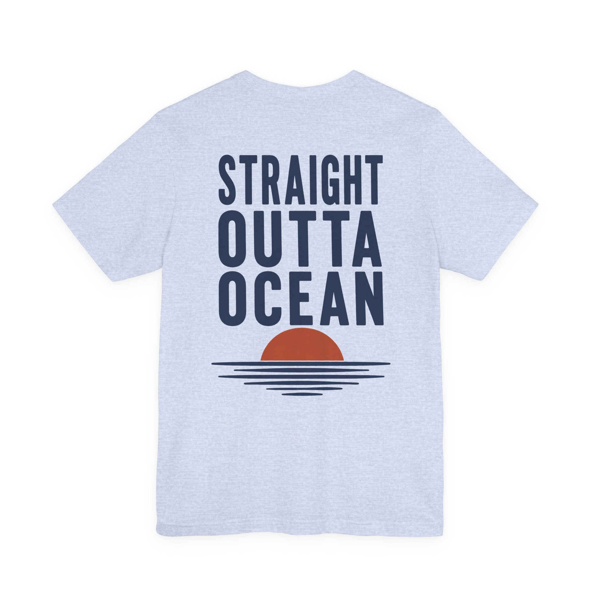 Straight Outta Ocean Retro Sunset Beach T-Shirt