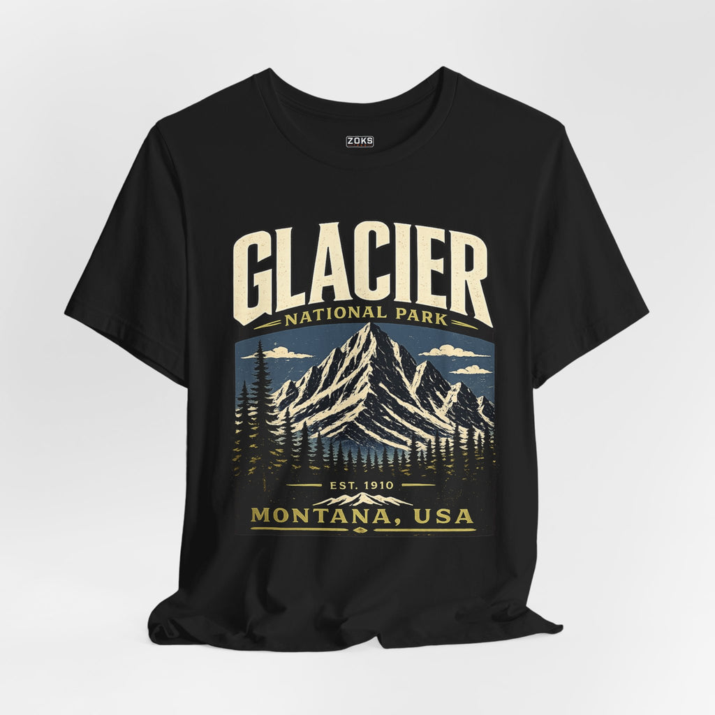 Glacier National Park Vintage Montana Mountain T-Shirt