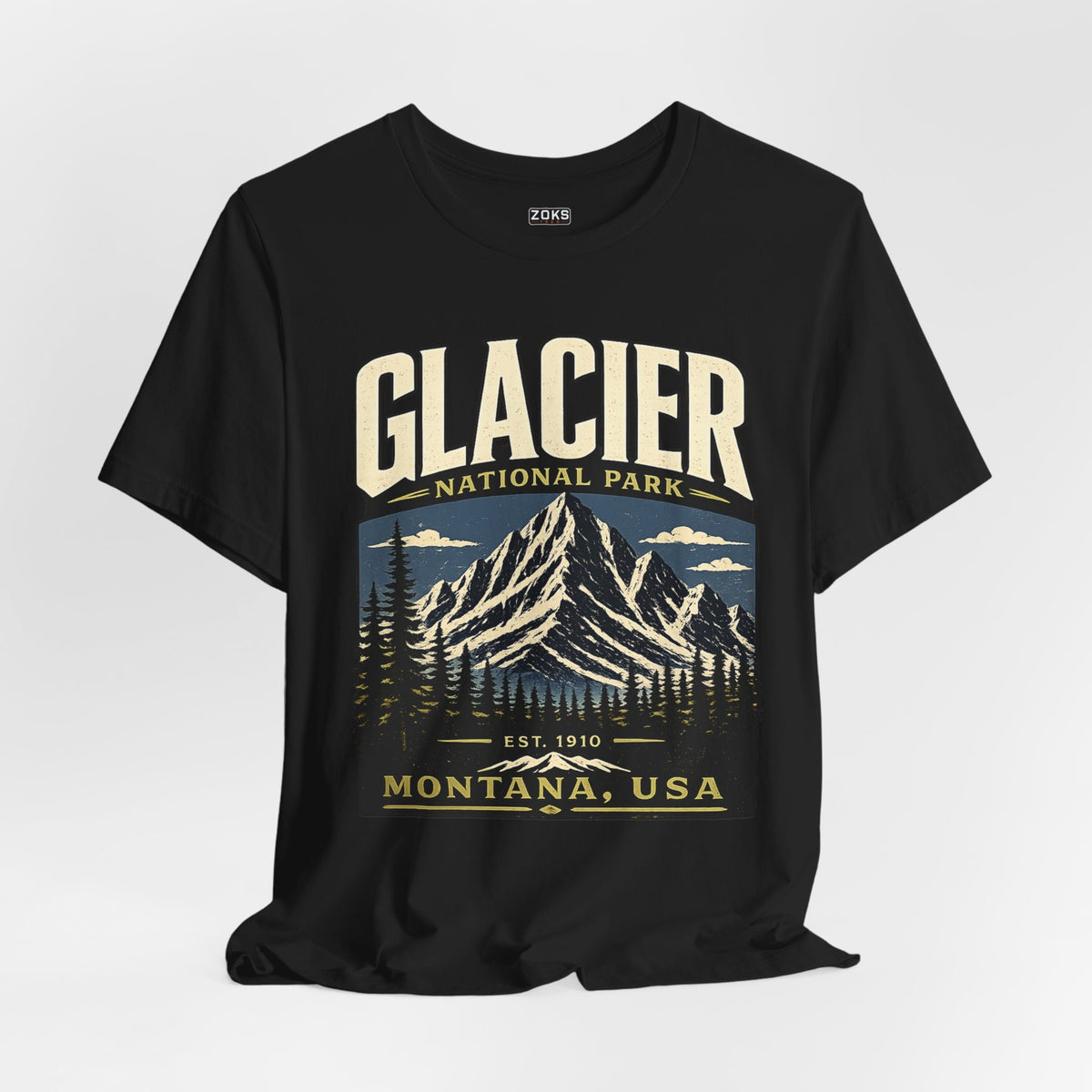 Glacier National Park Vintage Montana Mountain T-Shirt