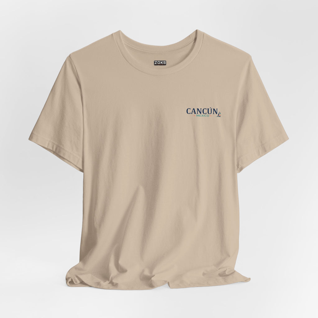 Cancún Mexico Sunset Sail T-Shirt — Beach Vacation Tee