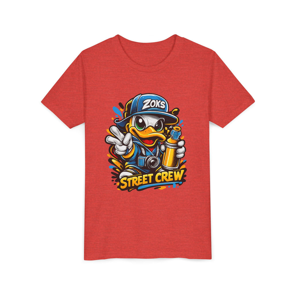 Youth Street Crew Duck Graphic Tee — Zoks Spray-Paint Skate Style