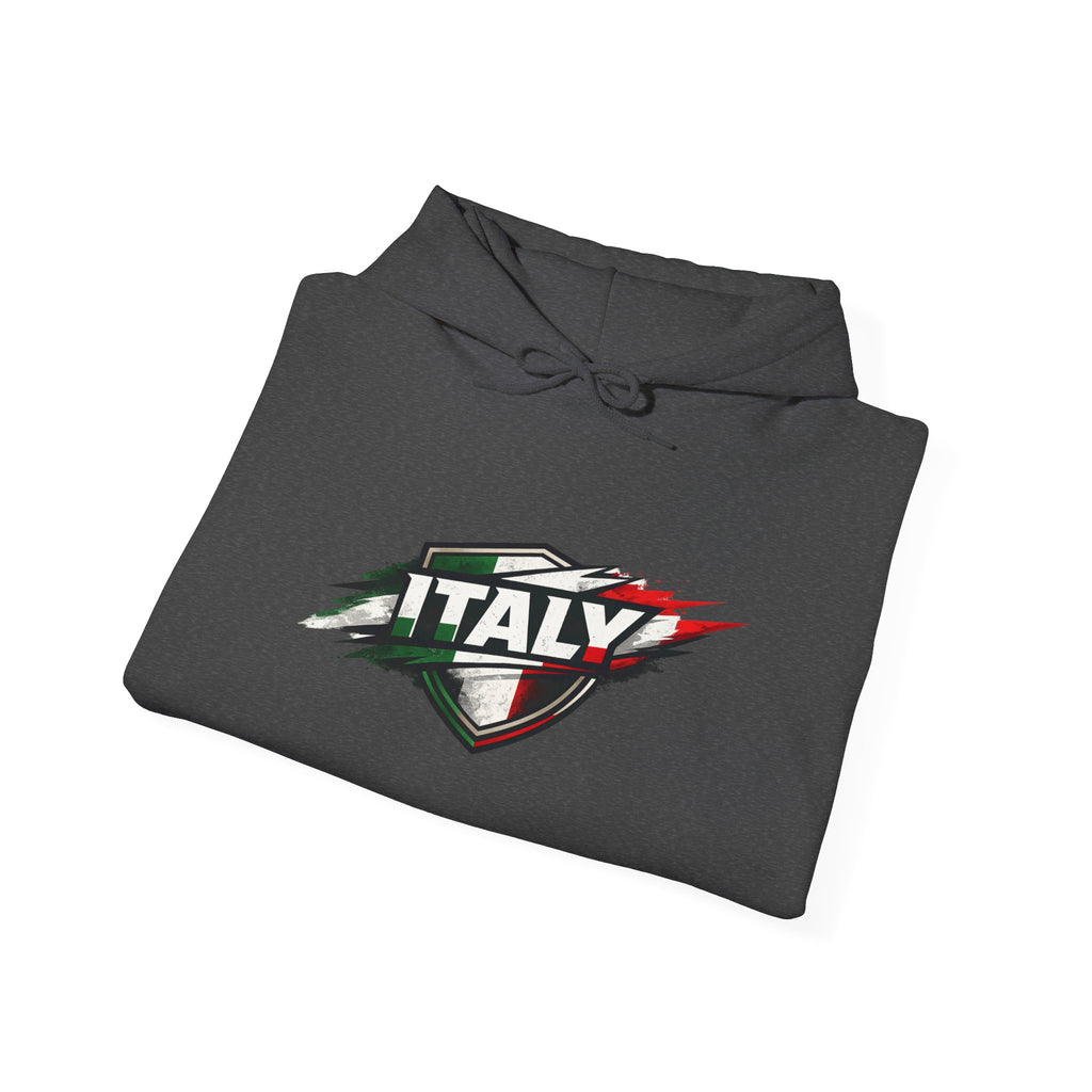 Italy Shield Hoodie — Italian Flag Racing Graphic Pullover