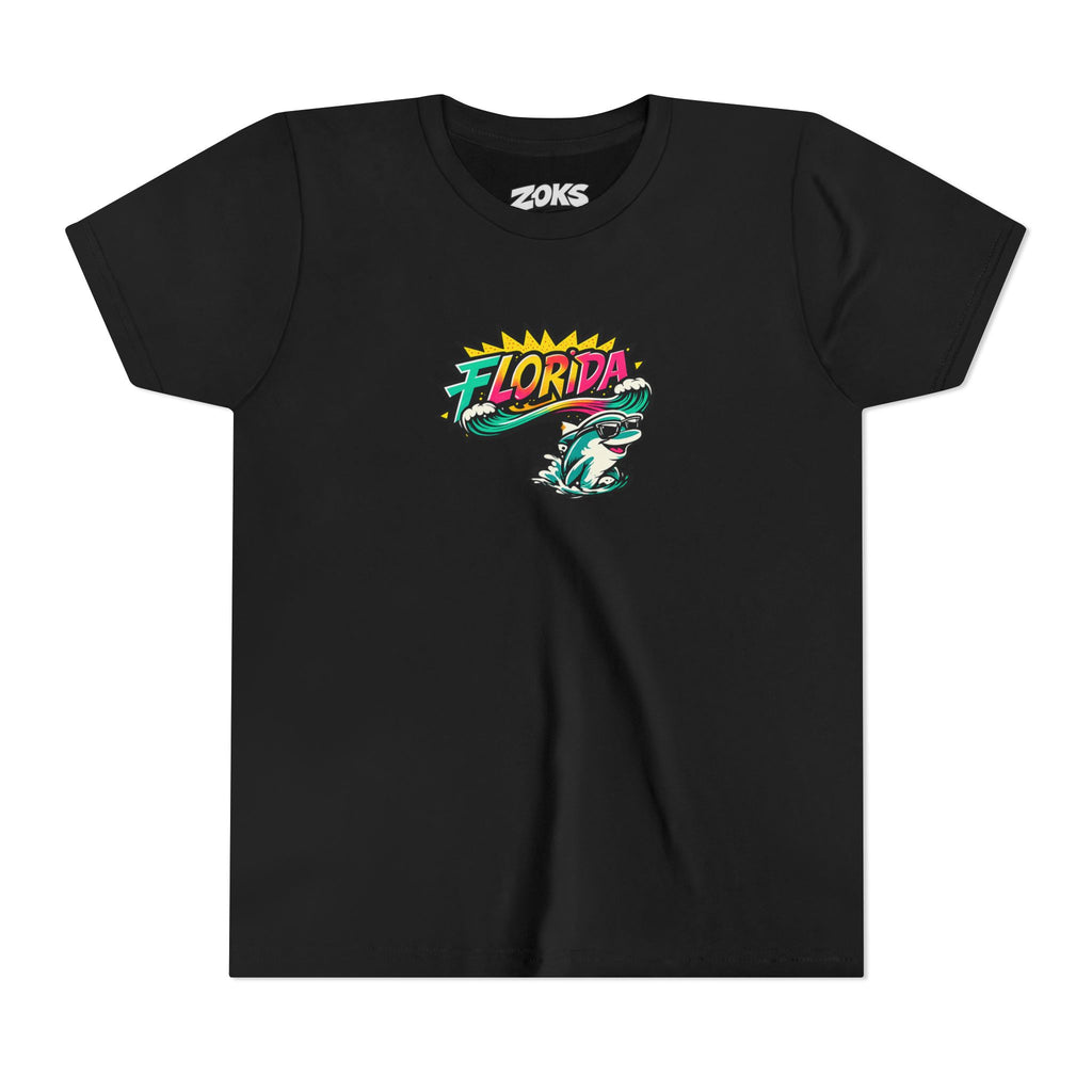 Florida Shark Surf Youth Tee - Kids' Beach Graphic T-Shirt