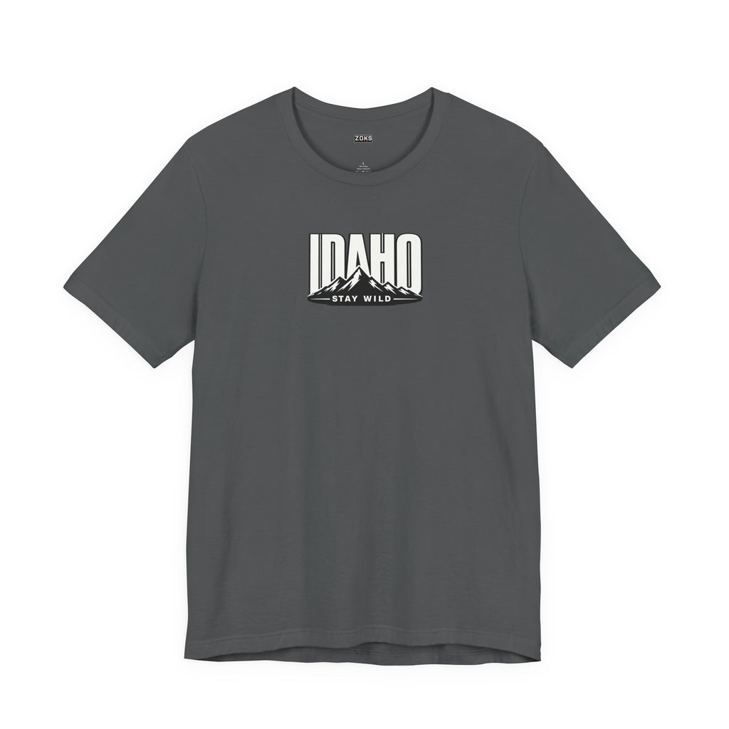 Idaho 'Stay Wild' Mountain State T-Shirt — Outdoor Adventure Tee