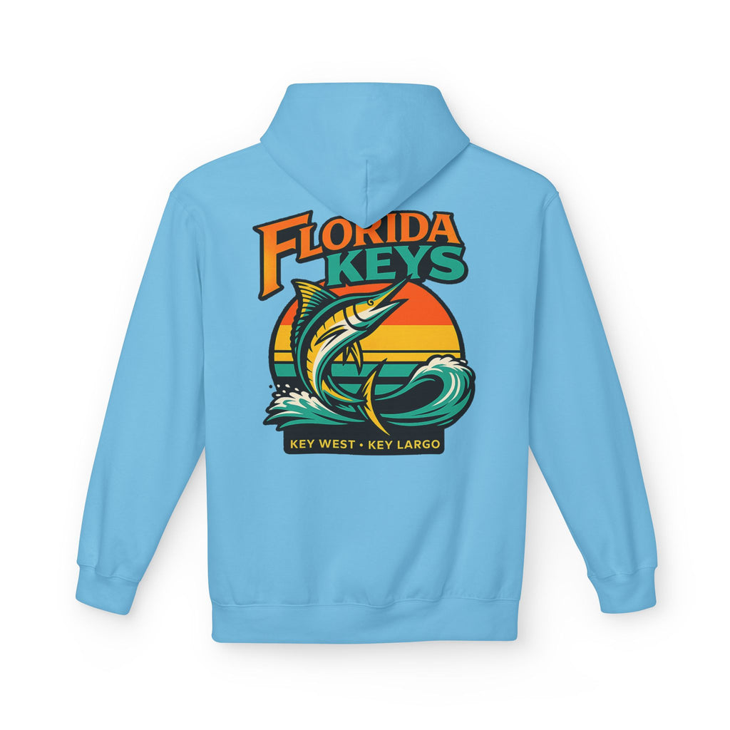Florida Keys Fishing Hoodie — Key West Key Largo Sunset Marlin Design