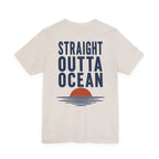 Straight Outta Ocean Retro Sunset Beach T-Shirt