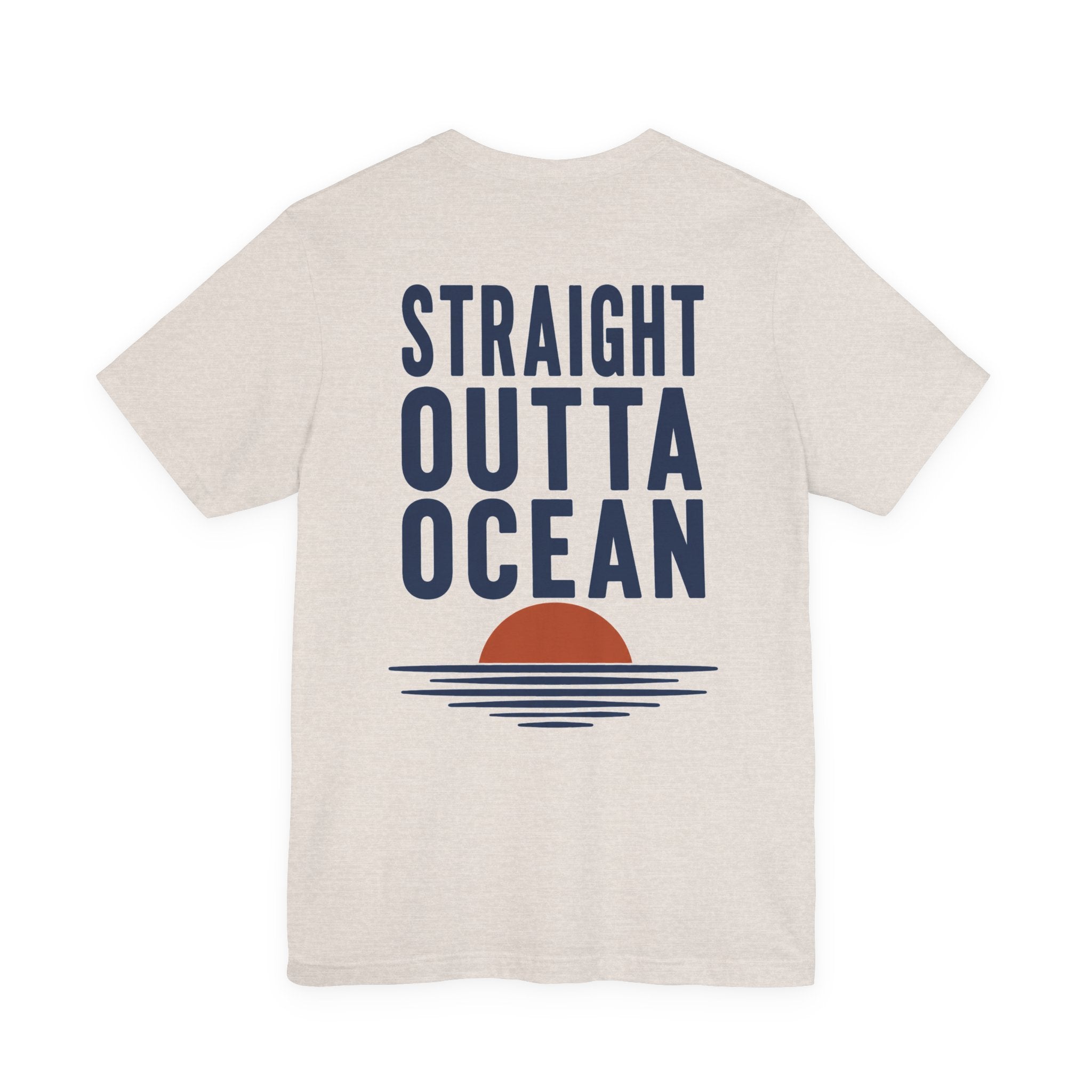 Straight Outta Ocean Retro Sunset Beach T-Shirt