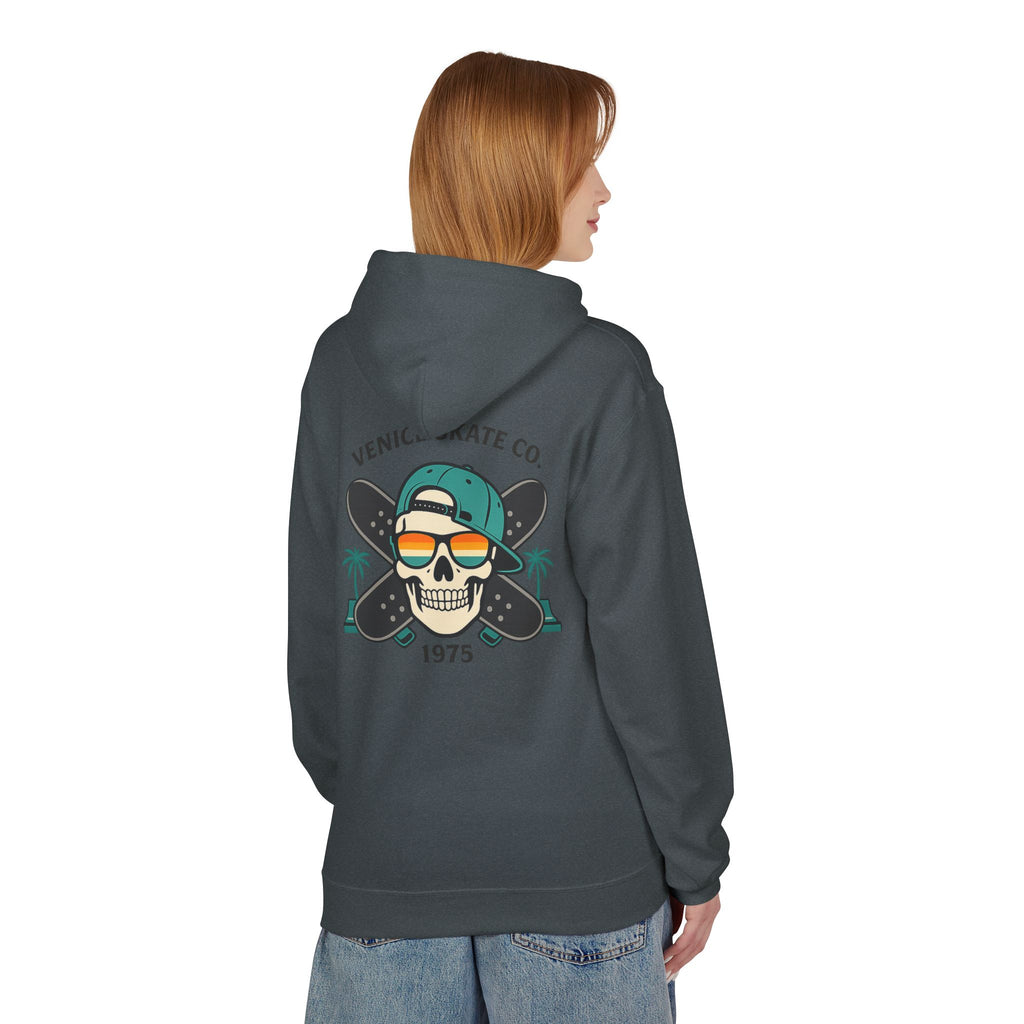 Venice Skate Co. Skull Palm Skateboard Hoodie — Retro Venice, California Pullover
