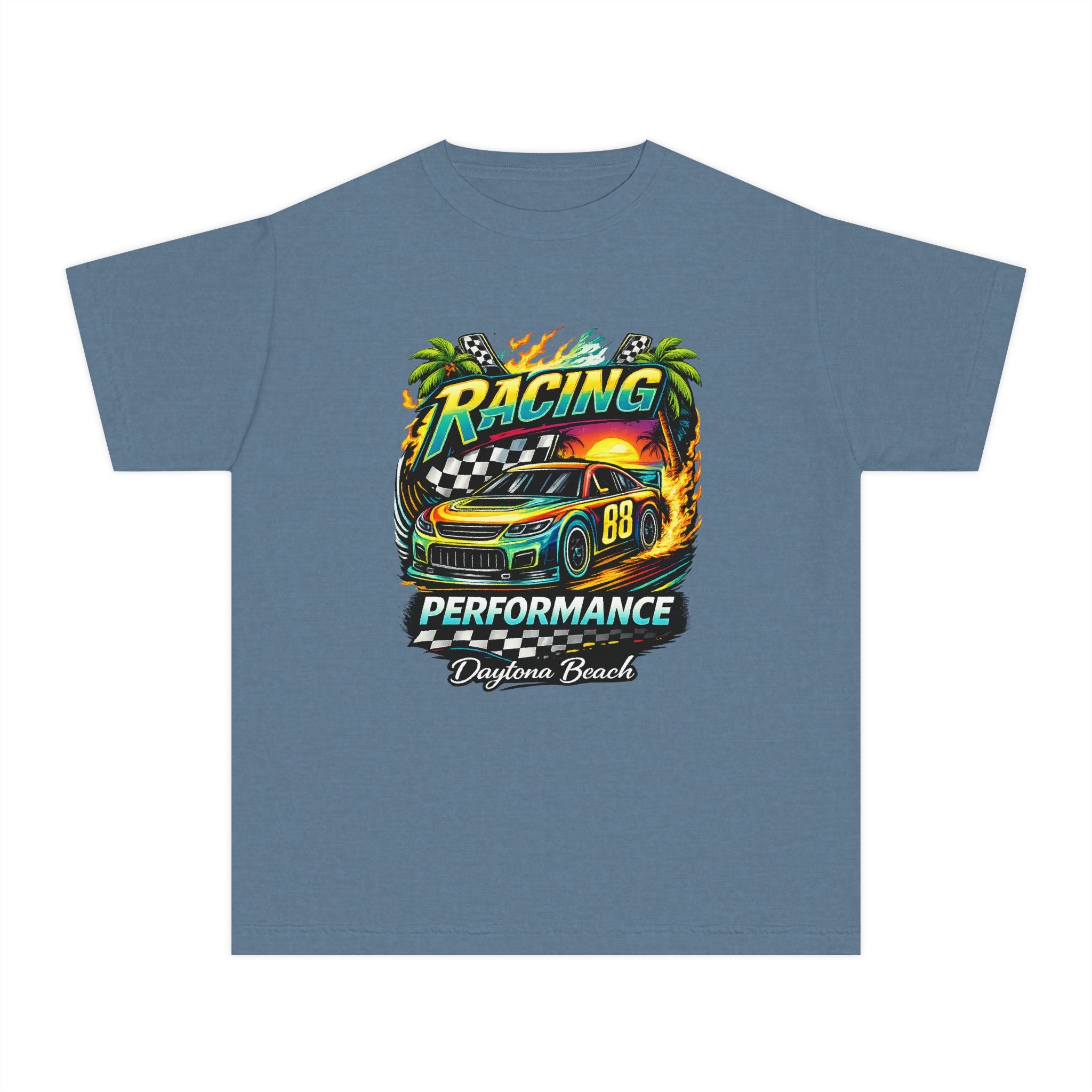 Racing Performance Youth Tee — 'Racing Performance' Graphic Car Shirt