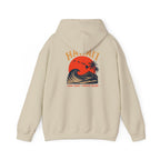 Hawai'i Lava Coast Surf Hoodie | Vintage Wave, Volcano & Palm Tree Graphic Sweatshirt
