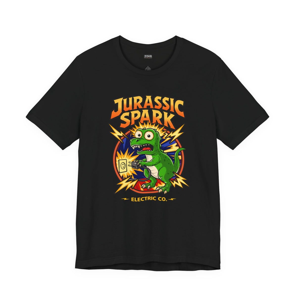 Jurassic Spark T‑Shirt — Retro Electric Dinosaur Graphic Tee