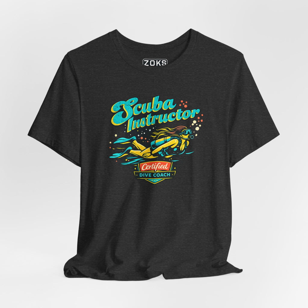 Scuba Instructor Dive Coach T‑Shirt — Retro Diving Tee for Scuba Lovers