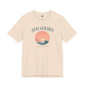 Stay Golden Sunset California Tee — Minimalist Women's Graphic T-Shirt