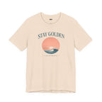 Stay Golden Sunset California Tee — Minimalist Women's Graphic T-Shirt