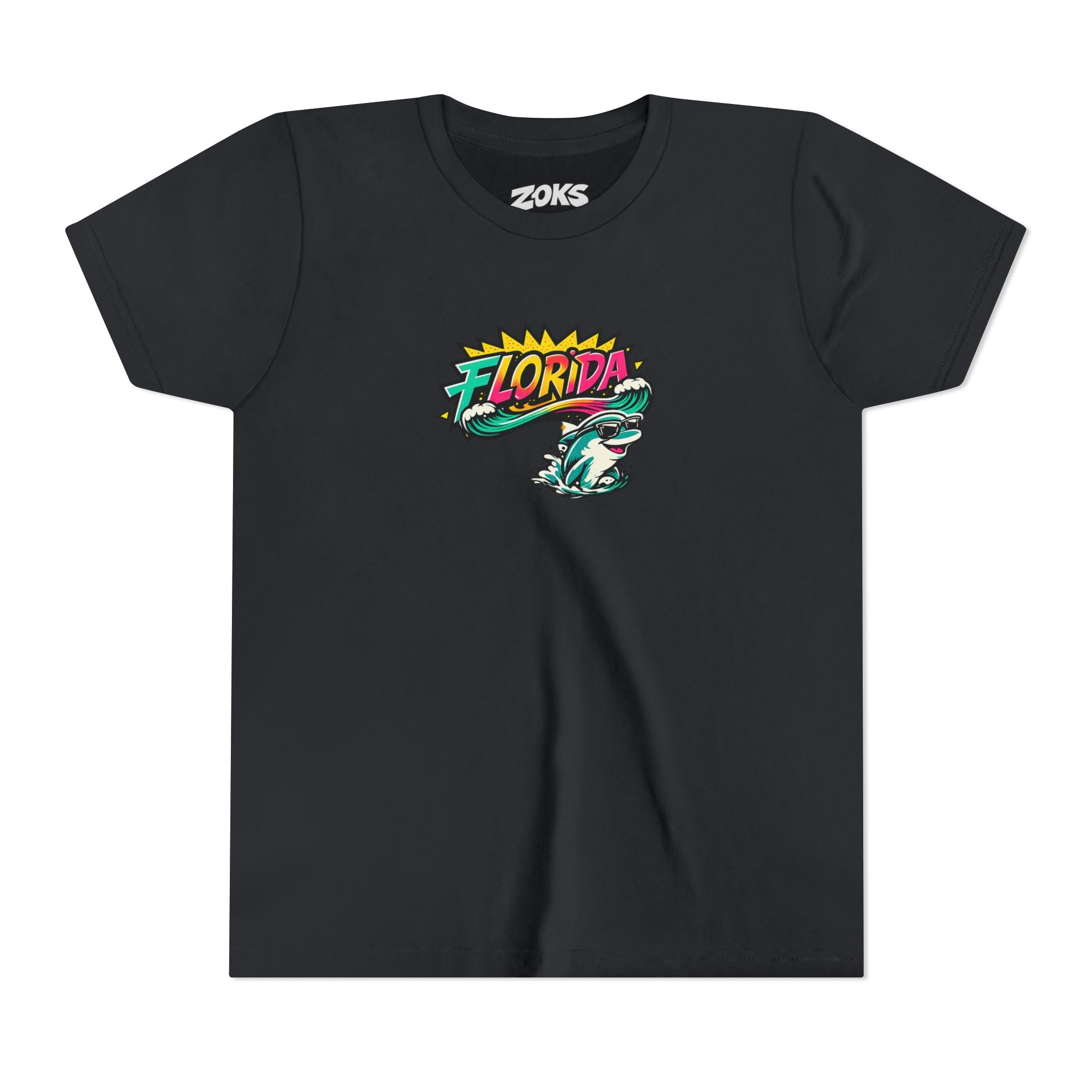 Florida Shark Surf Youth Tee - Kids' Beach Graphic T-Shirt
