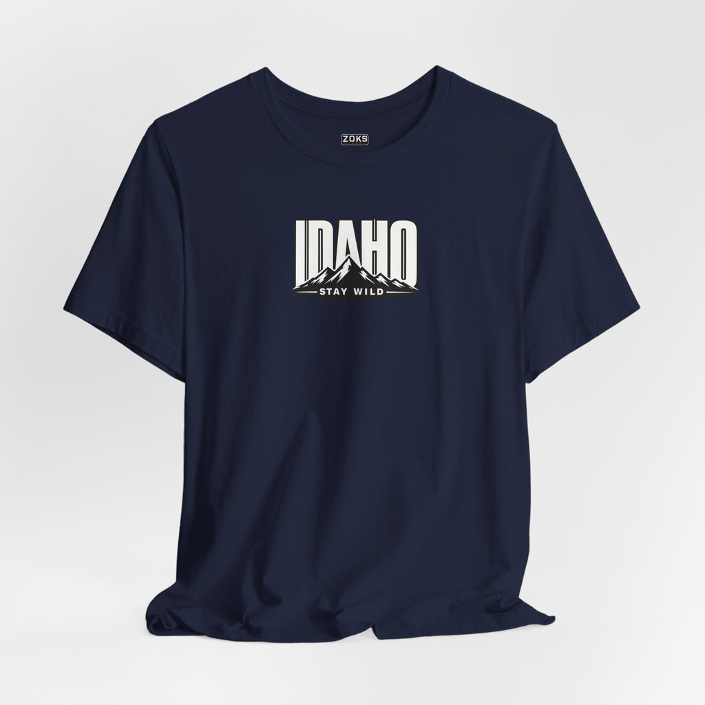 Idaho 'Stay Wild' Mountain State T-Shirt — Outdoor Adventure Tee