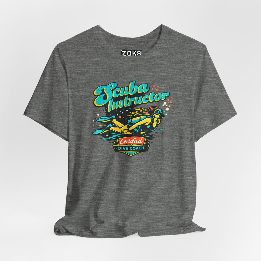 Scuba Instructor Dive Coach T‑Shirt — Retro Diving Tee for Scuba Lovers