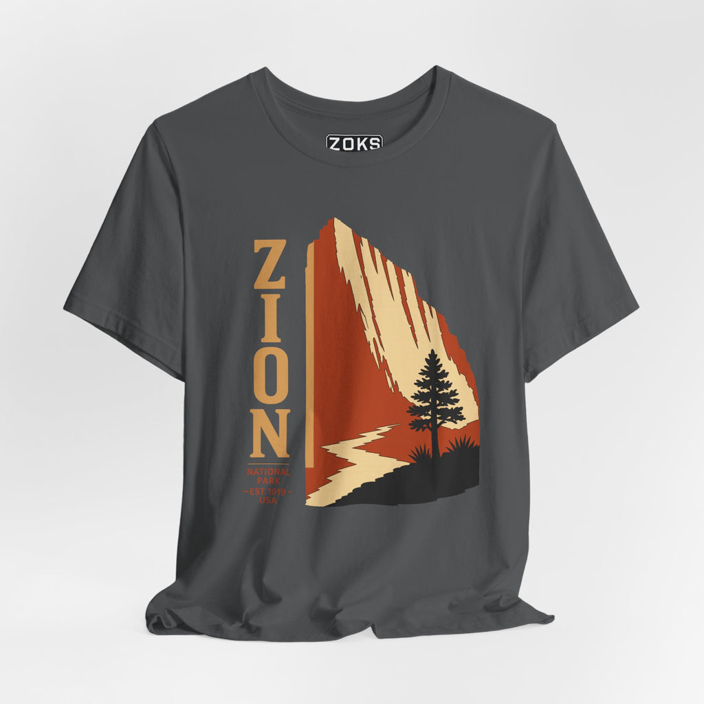 Zion National Park Vintage Sunset T-Shirt — Retro Hiking Tee