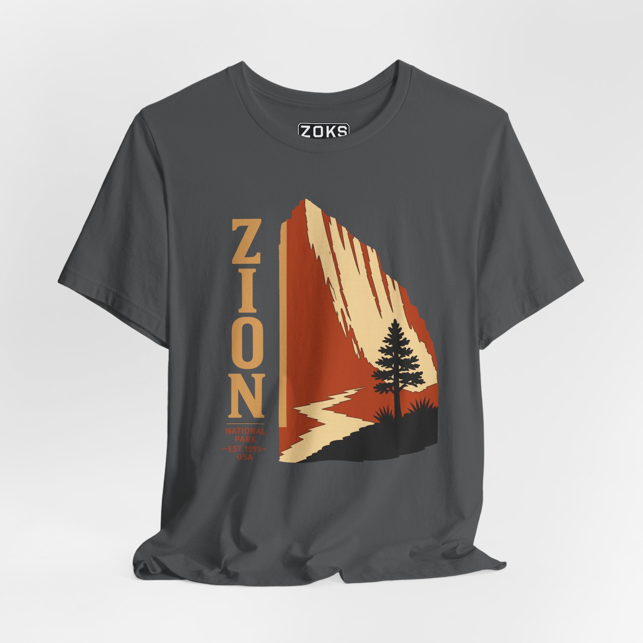 Zion National Park Vintage Sunset T-Shirt — Retro Hiking Tee
