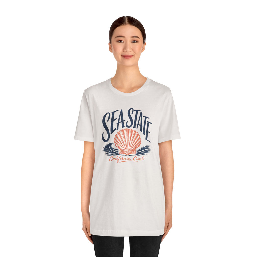 California Coast Shell Tee — Women's Sea State Graphic T-Shirt