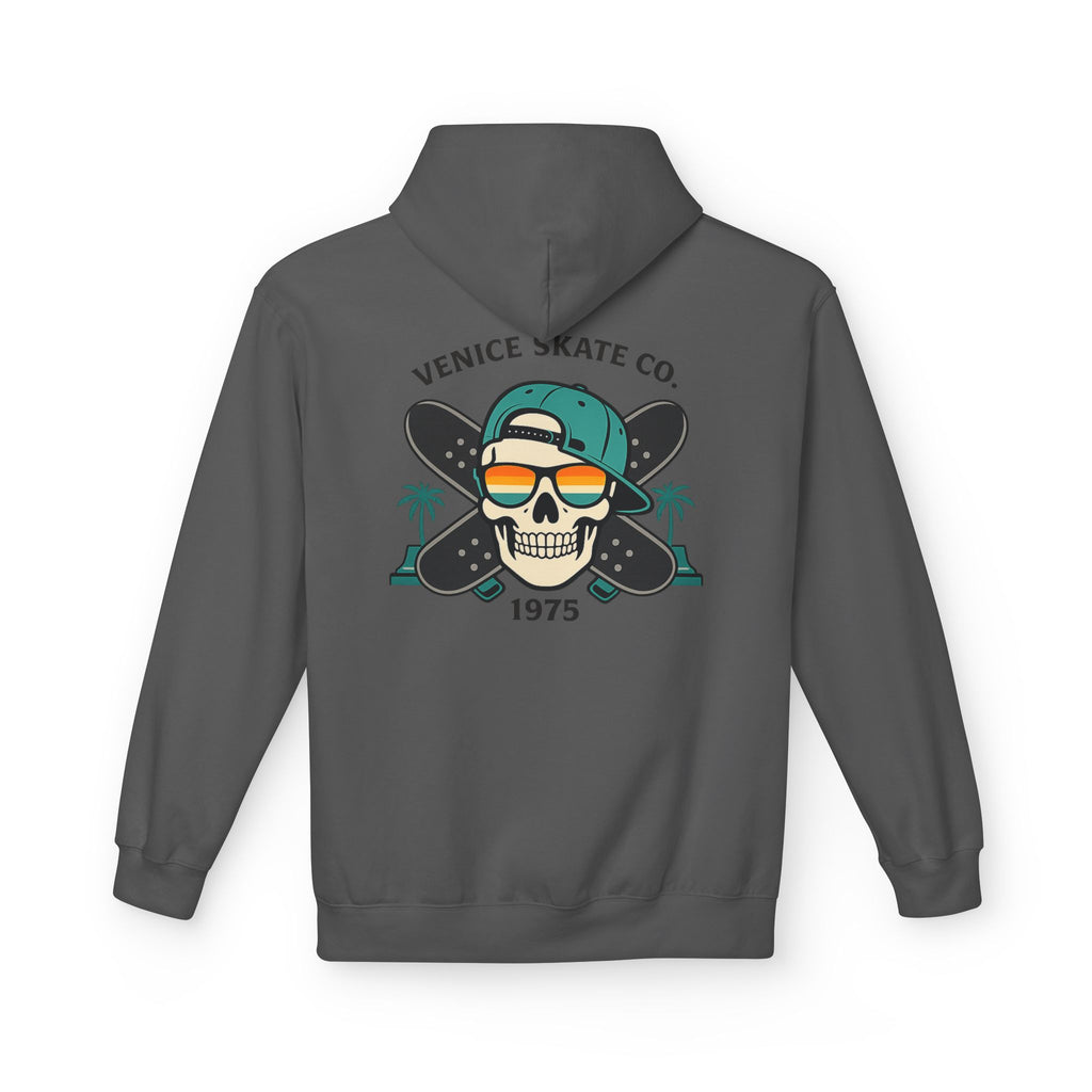 Venice Skate Co. Skull Palm Skateboard Hoodie — Retro Venice, California Pullover