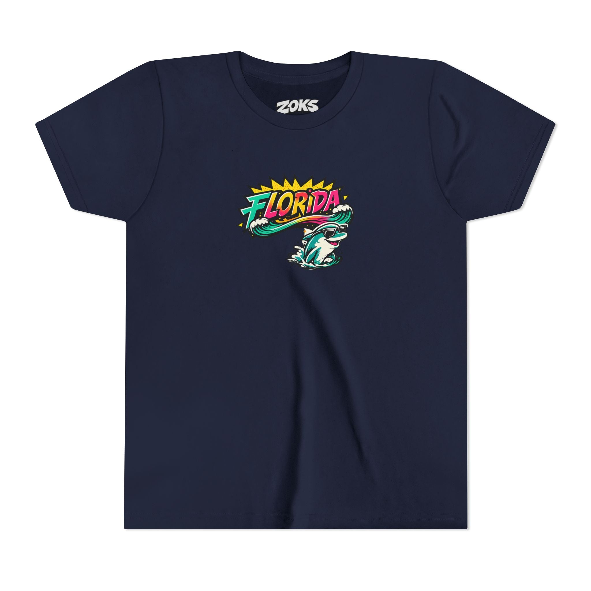 Florida Shark Surf Youth Tee - Kids' Beach Graphic T-Shirt