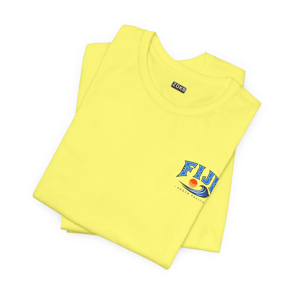 FIJI South Pacific Surf Tee – Premium Island Wave Graphic Shirt (Front & Back Print)